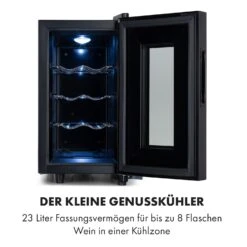 Bellevin 8 Uno Weinkühlschrank 23 Liter 11-18 °C LED Touch SingleZone -Klarstein 10035862 de 0003 logo