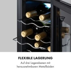Bellevin 8 Uno Weinkühlschrank 23 Liter 11-18 °C LED Touch SingleZone -Klarstein 10035862 de 0007 logo