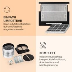 Mariana Neo 60 Flachschirmhaube 60cm 640 M³/h Abluft LED -Klarstein 10035926 de 0006 logo