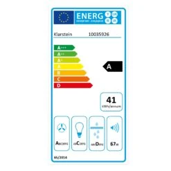 Mariana Neo 60 Flachschirmhaube 60cm 640 M³/h Abluft LED -Klarstein 10035926 energy label