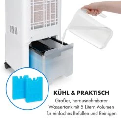 Maxflow Smart 3-in-1 Luftkühler Ventilator 5L WiFi Fernbedienung -Klarstein 10036091 de 0007 logo