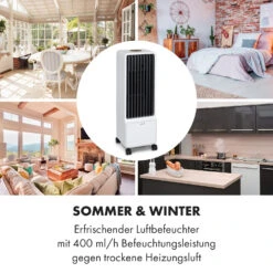 Maxflow Smart 3-in-1 Luftkühler Ventilator 5L WiFi Fernbedienung -Klarstein 10036091 de 0008 logo