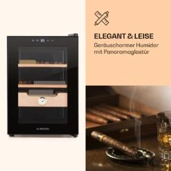 Klarstein El Presidente 37 Zigarren-Humidor 37L 2 Einschübe 1 Fach Zedernholz 12 Klarstein El Presidente 37 Zigarren-Humidor 37L 2 Einschübe 1 Fach Zedernholz -Klarstein 10036101 de 0003 logo