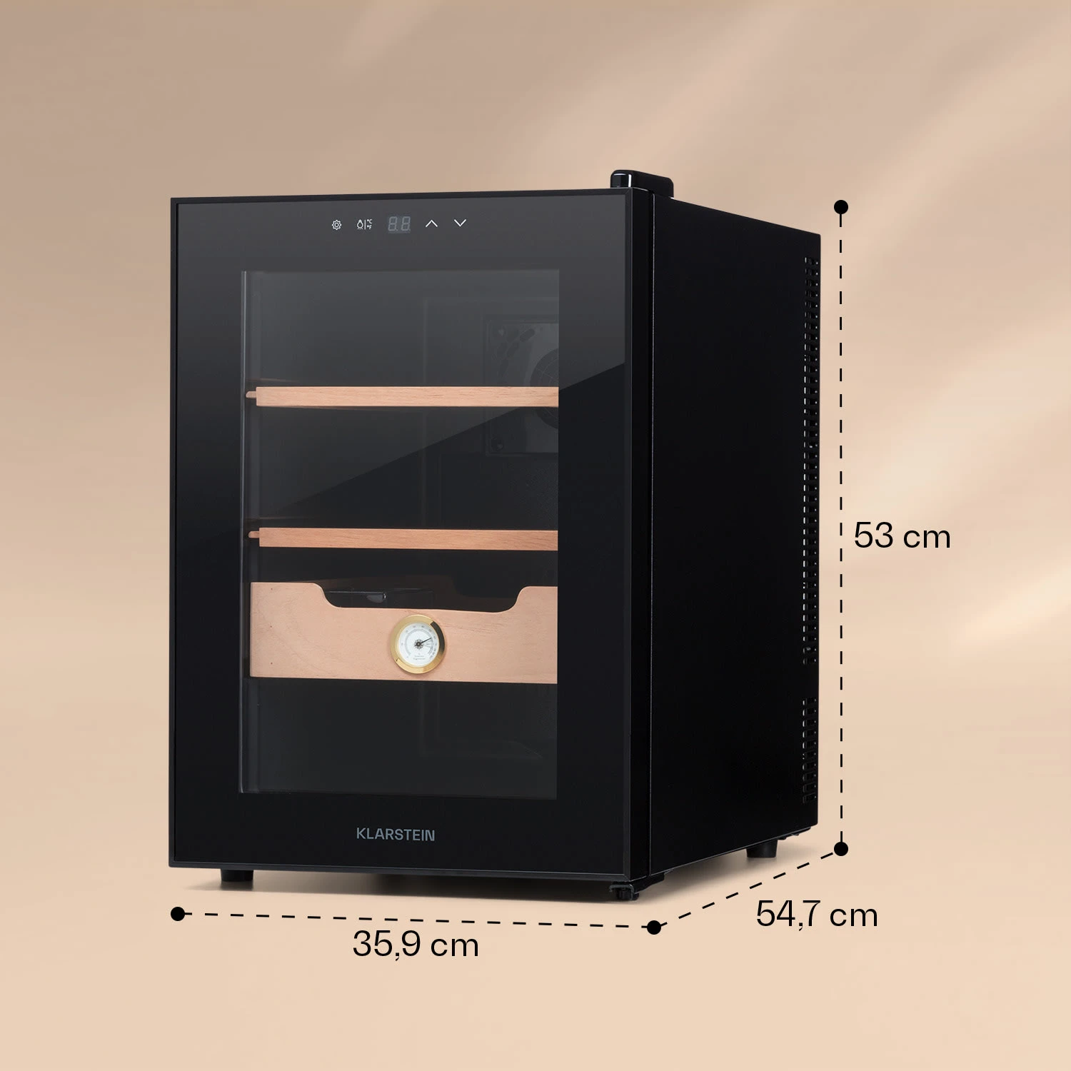 Klarstein El Presidente 37 Zigarren-Humidor 37L 2 Einschübe 1 Fach Zedernholz 9 Klarstein El Presidente 37 Zigarren-Humidor 37L 2 Einschübe 1 Fach Zedernholz – Bild 7