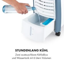Maxfresh Ocean Ventilator Luftkühler 6L 65W Fernbedienung 2x Eispack -Klarstein 10036141 de 0005 logo