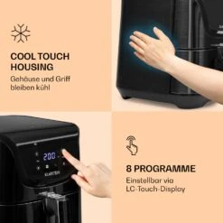 AeroVital Deluxe Heißluftfritteuse 1700W 5,4 Liter Edelstahl 12 AeroVital Deluxe Heißluftfritteuse 1700W 5,4 Liter Edelstahl -Klarstein 10036476 de 0004 logo