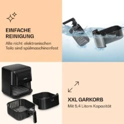 AeroVital Deluxe Heißluftfritteuse 1700W 5,4 Liter Edelstahl 14 AeroVital Deluxe Heißluftfritteuse 1700W 5,4 Liter Edelstahl -Klarstein 10036476 de 0006 logo