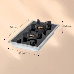 Goldflame Domino Prime Gaskochfeld 2-flammig Messing-Brenner Glaskeramik 15 Goldflame Domino Prime Gaskochfeld 2-flammig Messing-Brenner Glaskeramik -Klarstein 10037806 yy 0007 logo