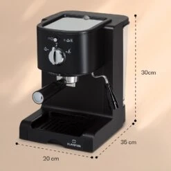 Passionata 20 Espressomaschine 20 Bar 6 Tassen 1,25 Liter Milchschaum -Klarstein 10037855 yy 0007 dimensions