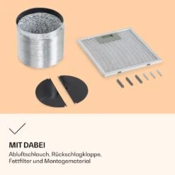 Barella Dunstabzugshaube 35,5 X 93,5 X 43 Cm Umluft 557 M³/h LED Aktivkohlefilter -Klarstein 10037864 de 0005 logo