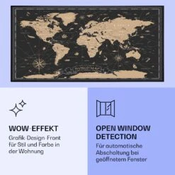 Wonderwall Air Art Smart Infrarotheizung Nachtkarte 120x60cm 700W -Klarstein 10037875 de 0006 logo