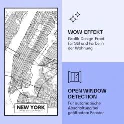 Wonderwall Air Art Smart Infrarotheizung Map New York 60x120cm 700W -Klarstein 10037887 de 0006 logo