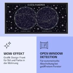 Wonderwall Air Art Smart Infrarotheizung Himmelskarte 120x60cm 700W -Klarstein 10037892 de 0006 logo