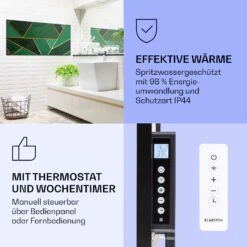 Wonderwall Air Art Smart Infrarotheizung Grüne Linie 120x60cm 700W -Klarstein 10037907 de 0004 logo