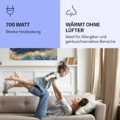 Wonderwall Air Art Smart Infrarotheizung Blauer Marmor 120x60cm 700W -Klarstein 10037912 de 0005 logo