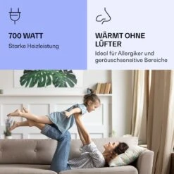 Wonderwall Air Art Smart Infrarotheizung Grünes Blatt 120x60cm 700W -Klarstein 10037916 de 0005 logo