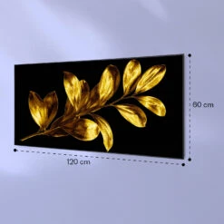 Wonderwall Air Art Smart Infrarotheizung Goldenes Blatt 120x60cm 700W -Klarstein 10037919 yy 0007 logo