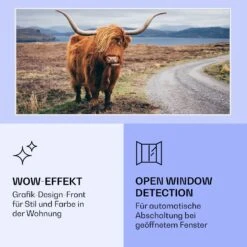 Wonderwall Air Art Smart Infrarotheizung Kuh 120x60cm 700W -Klarstein 10037924 de 0006 logo