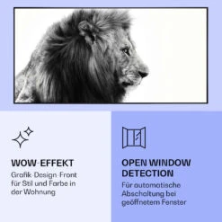 Wonderwall Air Art Smart Infrarotheizung Löwe 60x120cm 700W -Klarstein 10037925 de 0006 logo