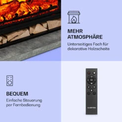 Crater Lake Elektrokamin 1900 W LED-Technik Fernbedienung -Klarstein 10037982 de 0002 logo
