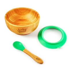 Kindergeschirr Mit Bambusschale Und Löffel 400 Ml Inkl. Saugnapf Ø: 13,7 Cm -Klarstein 10038058 yy 0005 logo