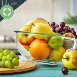 Glasschüssel 5er-Set Bambusdeckel Verschließbar BPA-frei Stapelbar -Klarstein 10038268 yy 0004 logo