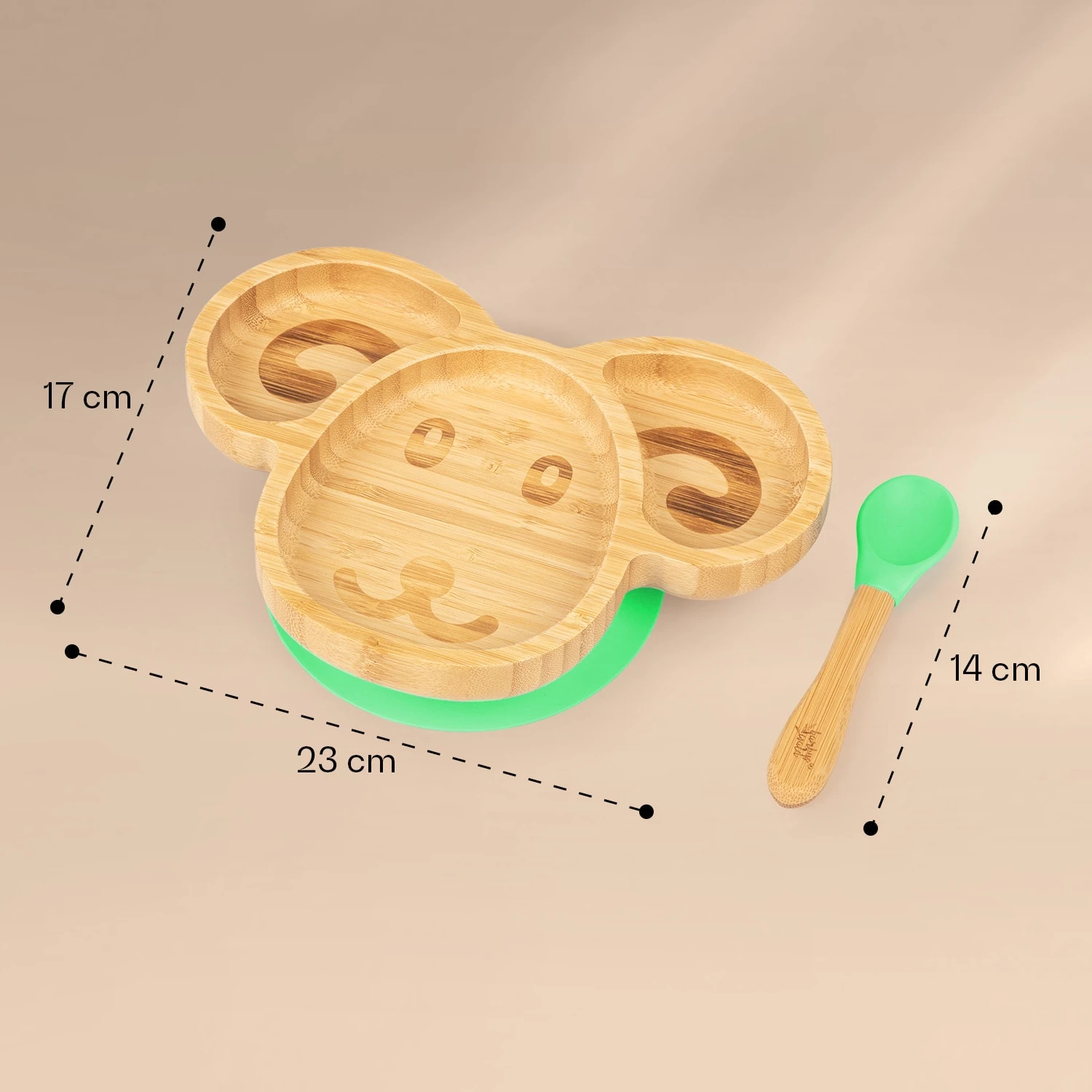 Kindergeschirr Bambusteller & Löffel 250 Ml Inkl. Saugnapf 18 X 18 Cm 8 Kindergeschirr Bambusteller & Löffel 250 Ml Inkl. Saugnapf 18 X 18 Cm – Bild 6