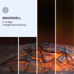Kamini FXL 2G Elektrischer Kamin Kamineinsatz 1800 W LED-3D-Flammenillusion -Klarstein 10038365 de 0005 logo