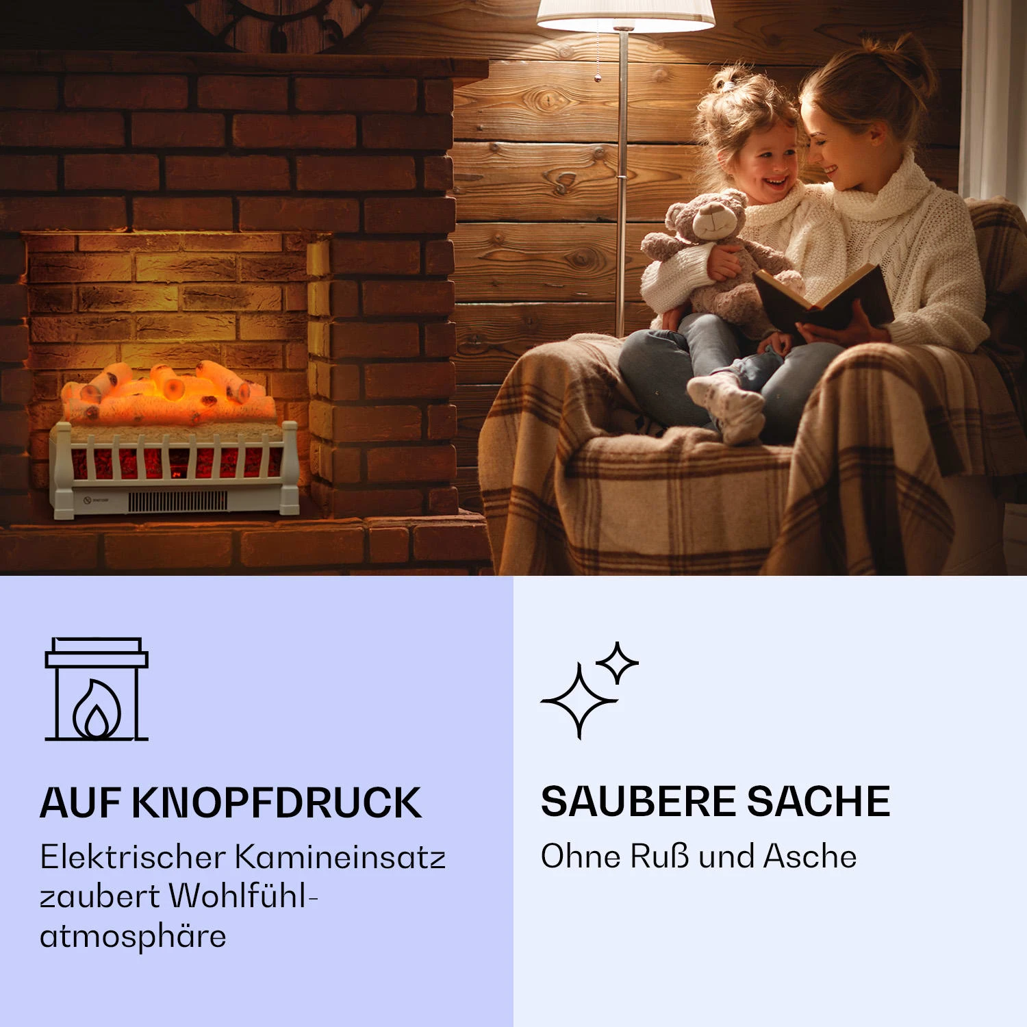 Kamini FXL 2G Elektrischer Kamin Kamineinsatz 1800 W LED-3D-Flammenillusion 4 Kamini FXL 2G Elektrischer Kamin Kamineinsatz 1800 W LED-3D-Flammenillusion – Bild 2
