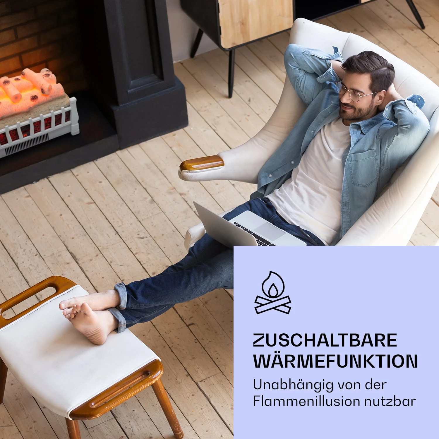 Kamini FXL 2G Elektrischer Kamin Kamineinsatz 1800 W LED-3D-Flammenillusion 8 Kamini FXL 2G Elektrischer Kamin Kamineinsatz 1800 W LED-3D-Flammenillusion – Bild 6