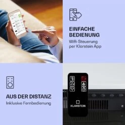 Studio Light & Fire 3 Smart Kamin 1000/2000W MDF WiFi-Steuerung -Klarstein 10038383 de 0002 logo