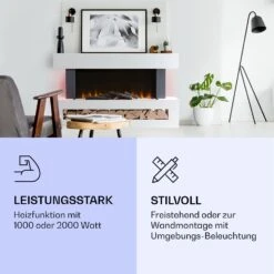 Studio Light & Fire 3 Smart Kamin 1000/2000W MDF WiFi-Steuerung -Klarstein 10038383 de 0003 logo