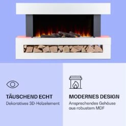 Studio Light & Fire 3 Smart Kamin 1000/2000W MDF WiFi-Steuerung -Klarstein 10038383 de 0005 logo