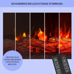 Studio Light & Fire 1 Smart Kamin 1000/2000W MDF WiFi-Steuerung -Klarstein 10038386 de 0008 usp