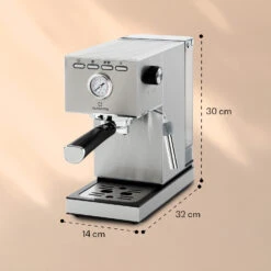 Pausa Espressomaker 1350 Watt 20 Bar Druck Wassertank: 1,4 Liter Edelstahl -Klarstein 10038393 yy 0008 logo