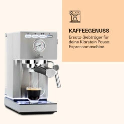 Pausa Espressomaker Siebträger Aluminiumlegierung Zubehör -Klarstein 10038395 de 0002 logo
