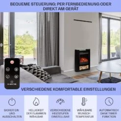 Studio 5 Arc Elektrokamin 1800 W LED-Flammen Heizlüfter Fernbedienung 14 Studio 5 Arc Elektrokamin 1800 W LED-Flammen Heizlüfter Fernbedienung -Klarstein 10038401 de 0006 usp
