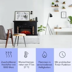 Saint Helens Elektrokamin 1900 W LED-Technik Fernbedienung 11 Saint Helens Elektrokamin 1900 W LED-Technik Fernbedienung -Klarstein 10038616 de 0003 usp