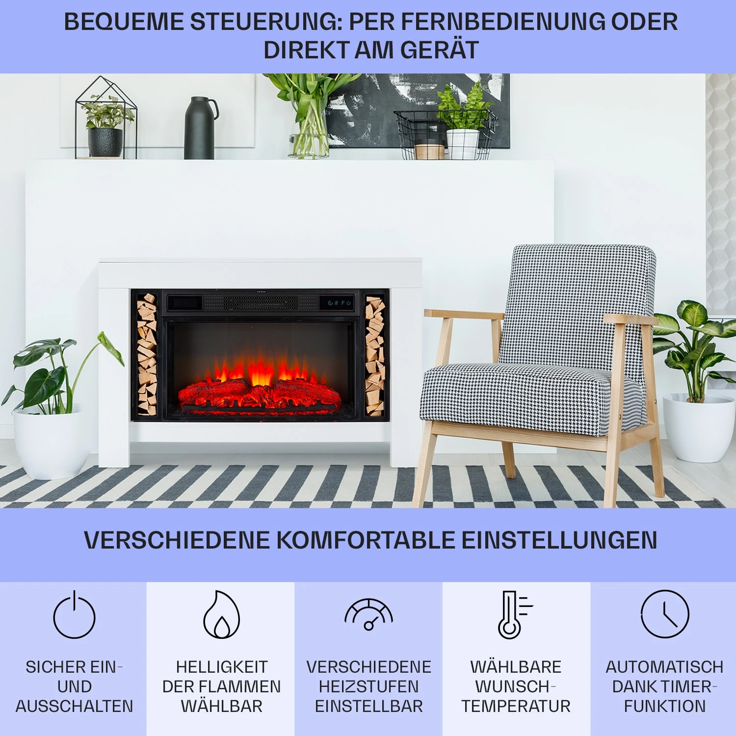 Studio Loft 2 Elektrokamin 1900 W LED-Technik Fernbedienung 8 Studio Loft 2 Elektrokamin 1900 W LED-Technik Fernbedienung – Bild 6