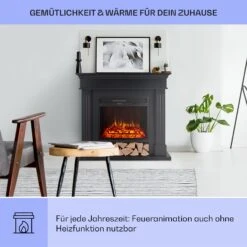 Las Pilas Elektrokamin Heizlüfter 900/1800W Wochentimer Fernbedienung -Klarstein 10038630 de 0004 usp