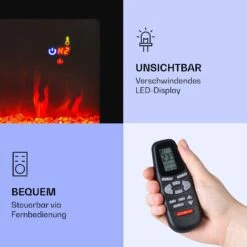Galeras Elektrischer Wand- Und Einbaukamin 1800 W LED 3 Farben Timer -Klarstein 10038689 de 0006 logo