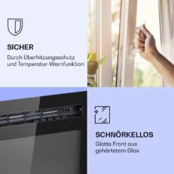 Galeras Elektrischer Wand- Und Einbaukamin 1800 W LED 3 Farben Timer -Klarstein 10038689 de 0007 logo