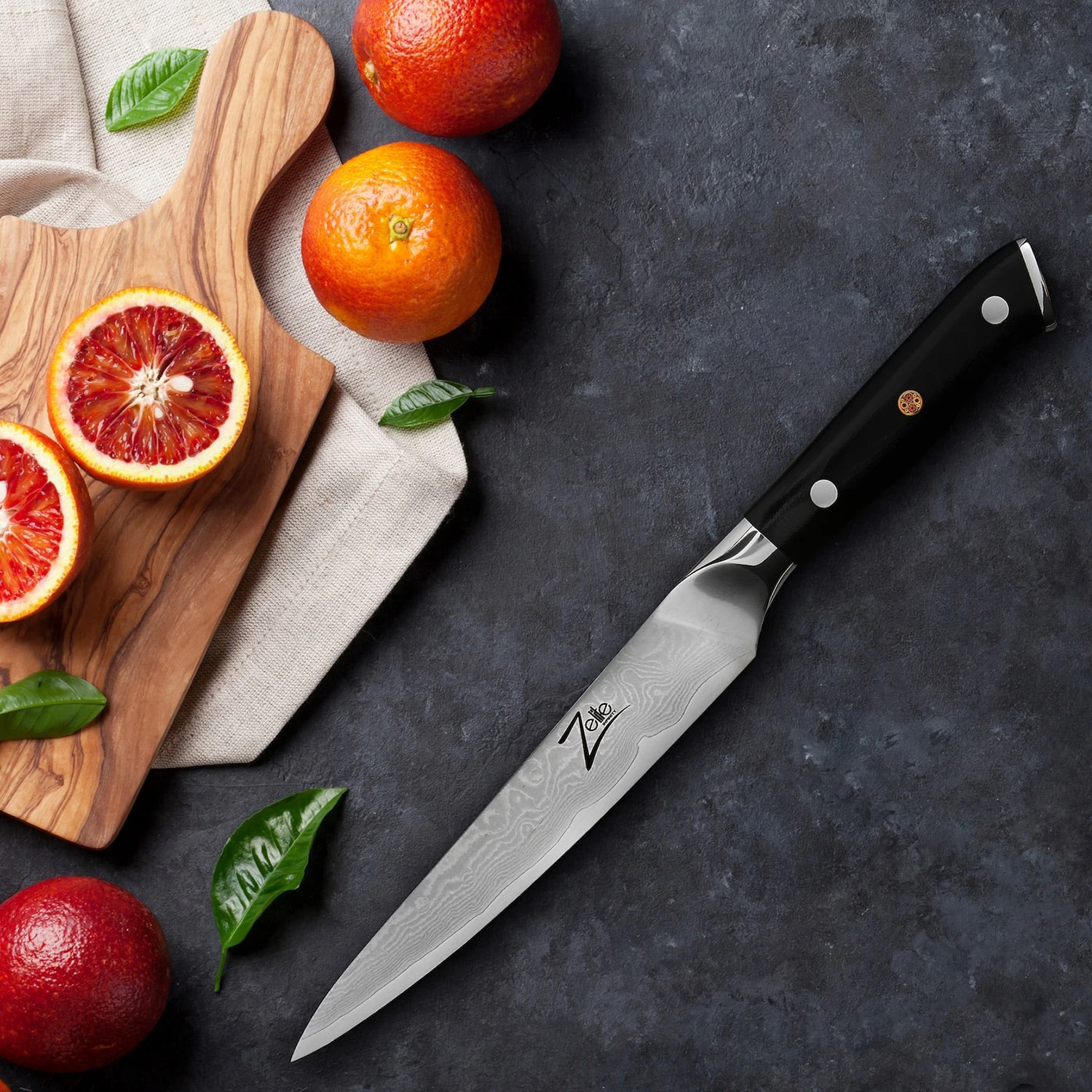 Alpha-Royal Japanese Serie 6" Allzweckmesser Damaszener-Stahl 67-lagig 6 Alpha-Royal Japanese Serie 6" Allzweckmesser Damaszener-Stahl 67-lagig – Bild 4