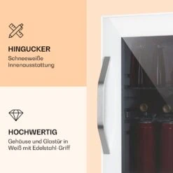 Beersafe M Quartz Kühlschrank 33 Liter 2 Böden Panoramaglastür -Klarstein 10039425 de 0003 logo