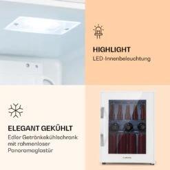 Beersafe M Quartz Kühlschrank 33 Liter 2 Böden Panoramaglastür -Klarstein 10039425 de 0004 logo