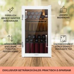 Beersafe XXL Quartz Kühlschrank 80 Liter 3 Böden Panoramaglastür 13 Beersafe XXL Quartz Kühlschrank 80 Liter 3 Böden Panoramaglastür -Klarstein 10039427 DE 0005 usp