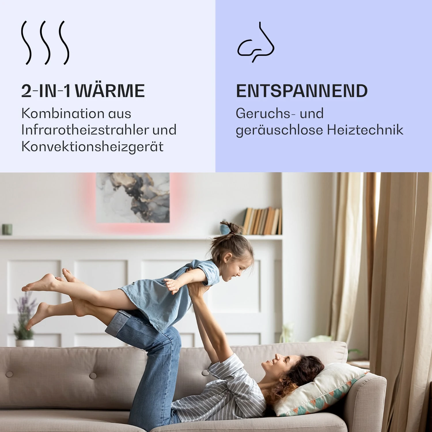 Mojave 500 Smart 2-in-1 Heizgerät Infrarot Konvektor 60x60cm 500W RGB-Licht 6 Mojave 500 Smart 2-in-1 Heizgerät Infrarot Konvektor 60x60cm 500W RGB-Licht – Bild 4