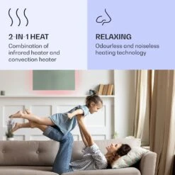 Mojave 750 Smart 2-in-1 Heizgerät Infrarot Konvektor 85x60cm 750W RGB-Licht -Klarstein 10039818 uk 0004 logo