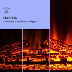 Dukono Elektrokamin 1800 W LED-Flammen Heizlüfter Timer Holzfach -Klarstein 10039851 de 0004 logo