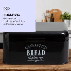 Delaware Brotkasten Metall 30 X 16 X 20,5 Cm Klappdeckel Lüftungslöcher -Klarstein 10039910 de 0004 logo